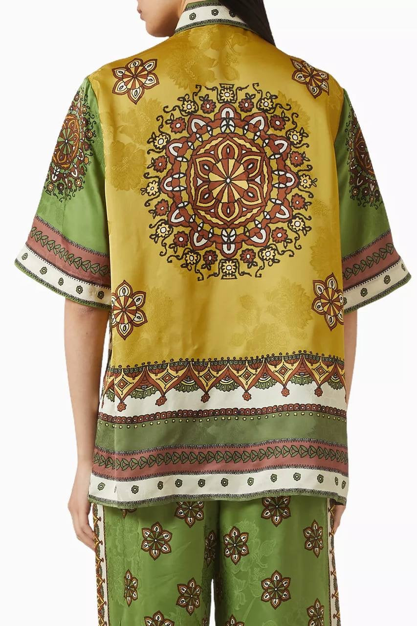 ALM Contina Printed Shirt | Pants | Jacquard Viscose Set