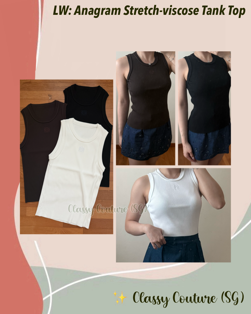 LW Anagram Stretch-viscose Tank Top