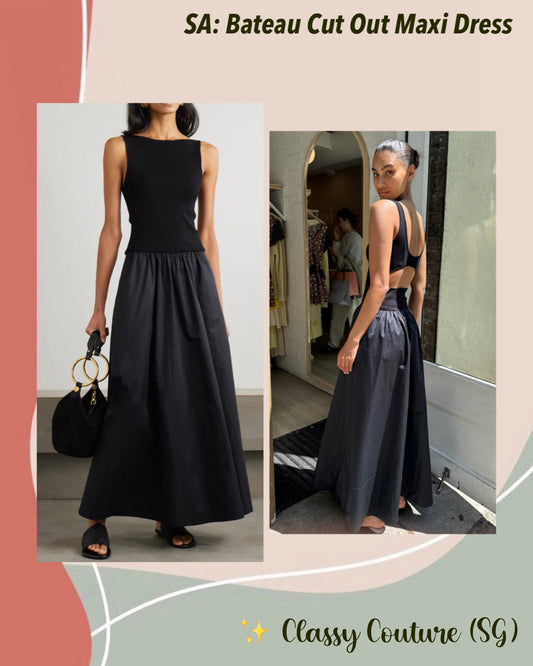 SA Bateau Cut Out Midi Maxi Dress
