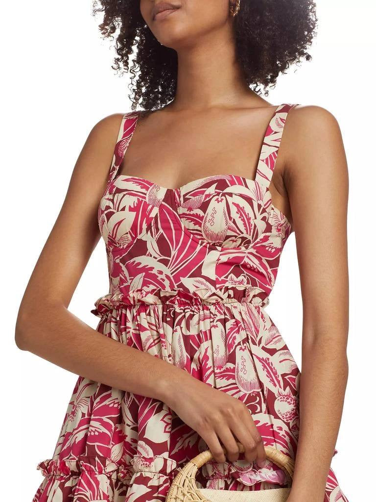 CC Audrey Leafy Cotton Bustier Mini Dress