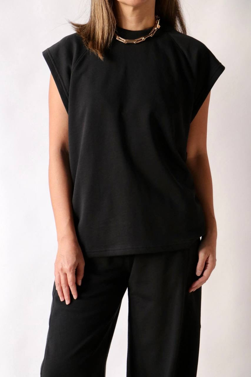 TB Summer Sweatshirting Sleevless Easy Top
