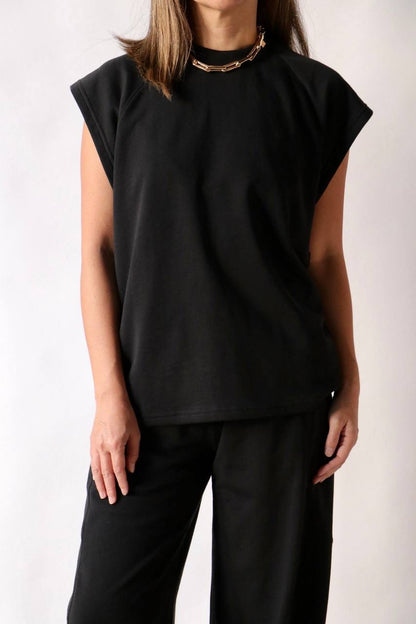 TB Summer Sweatshirting Sleevless Easy Top