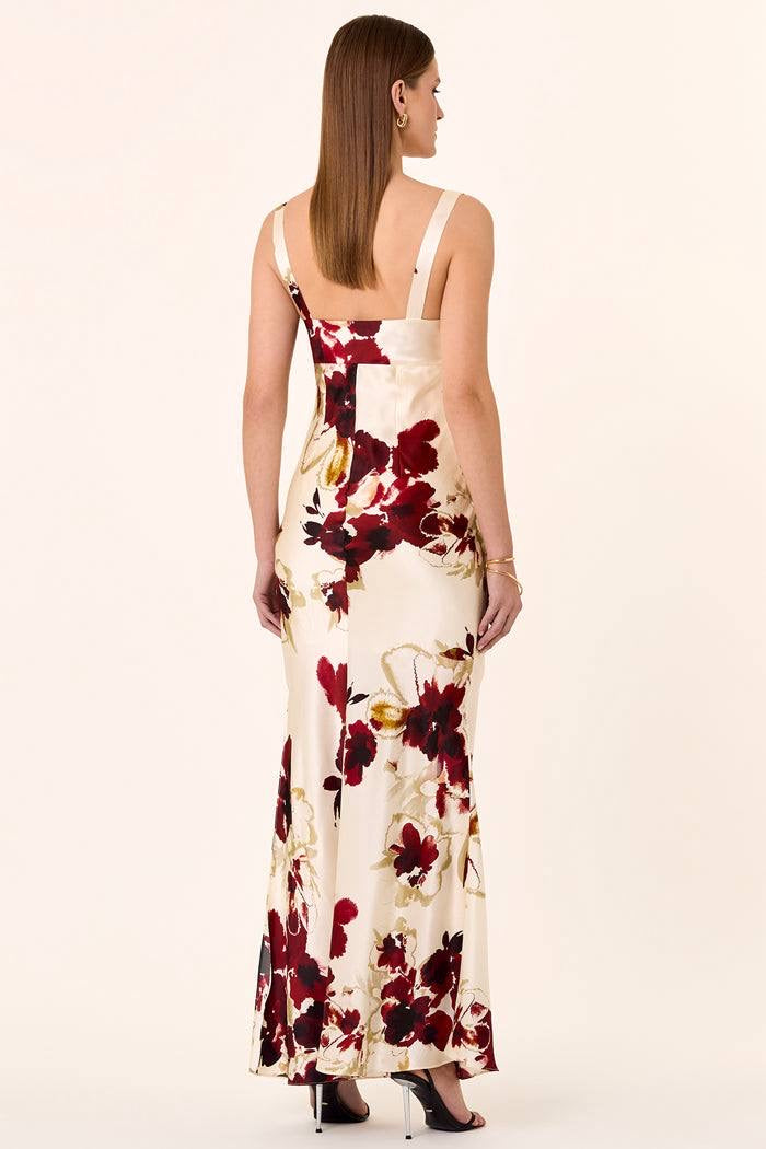 NC Sally Cowl-neck Silk Viscose Maxi Dress