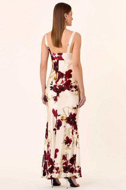 NC Sally Cowl-neck Silk Viscose Maxi Dress
