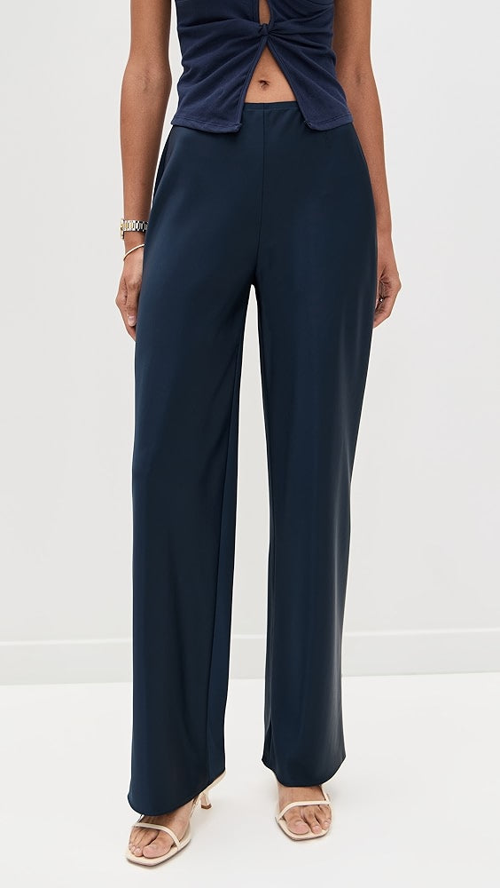 5 Colors! Ref Gale Satin Mid Rise Bias Pant