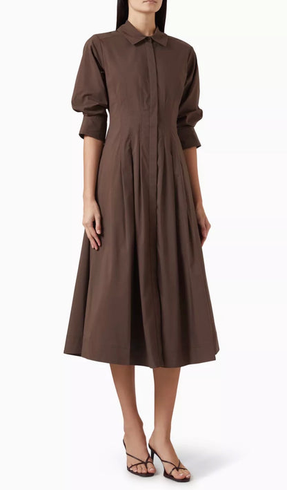 (PART 2/2) SK Jazz Pintuck Cotton-blend Midi Dress