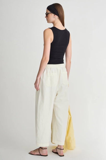 AA Everyday Pull-On Cotton-Linen Jogger Pants