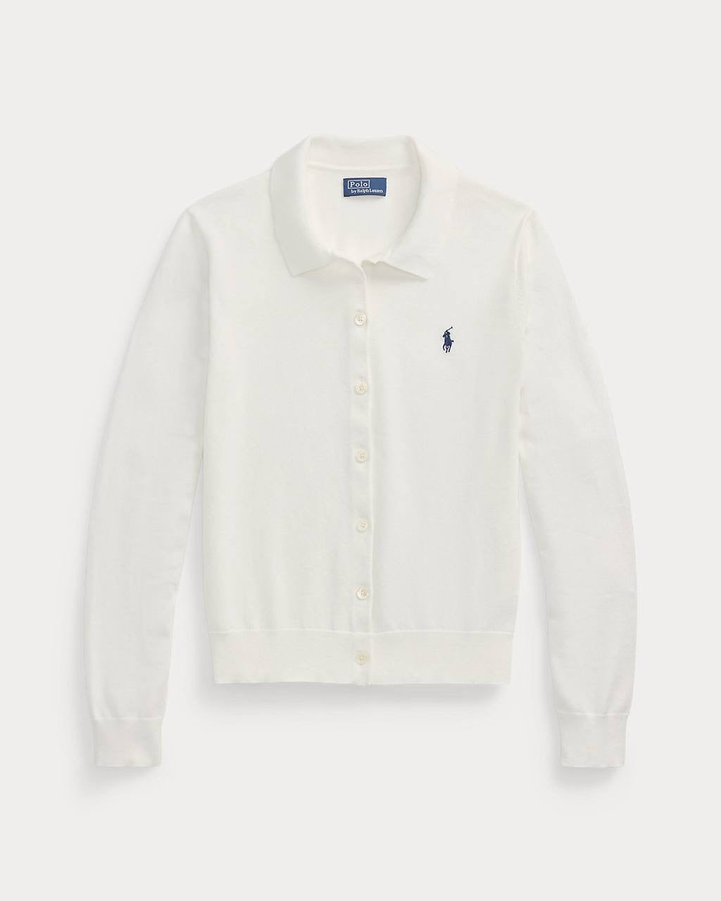 RL Polo-Collar Cotton-blend Buttoned Cardigan