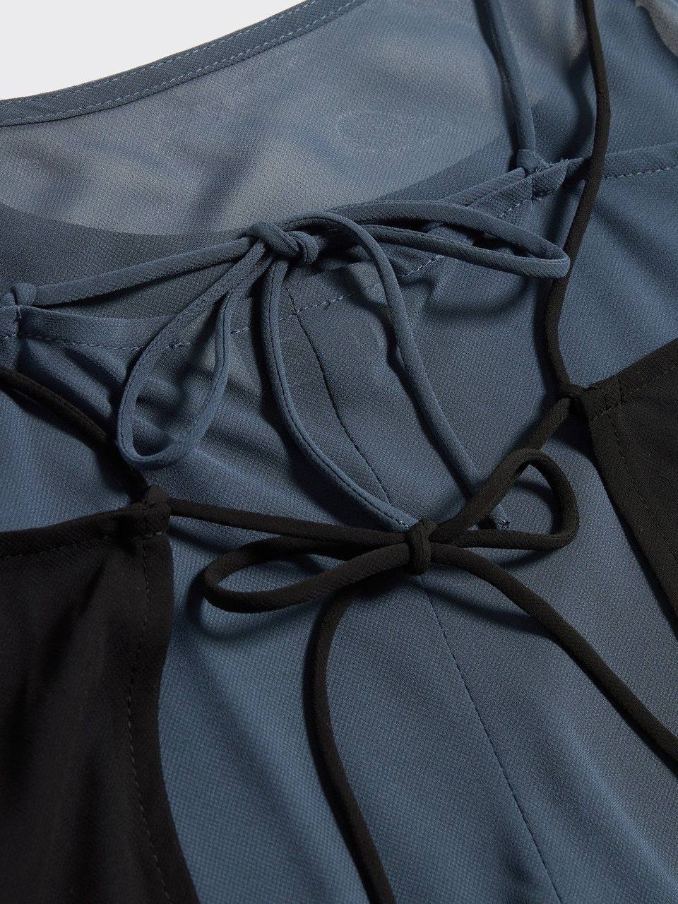 HZ Black Leika Double Slip Midi Dress