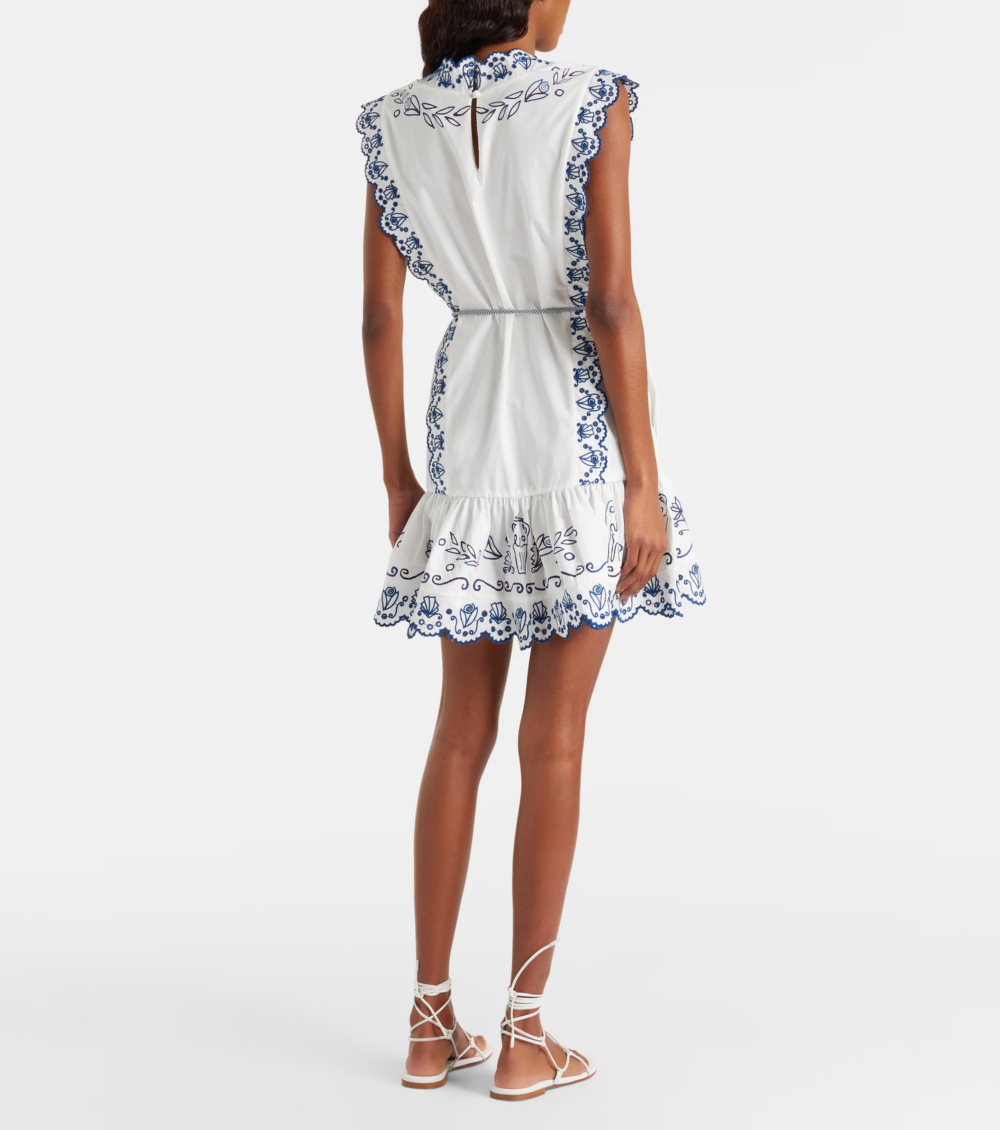ALM Leela Embroidered Cotton Mini Dress