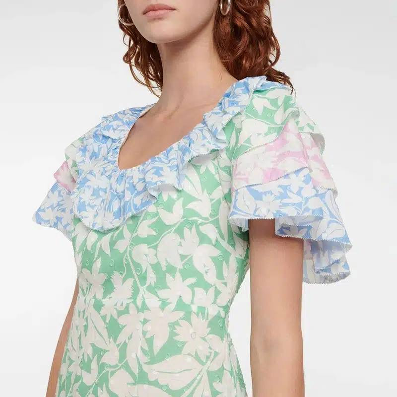RX Benita Cotton Tiered Maxi Dress