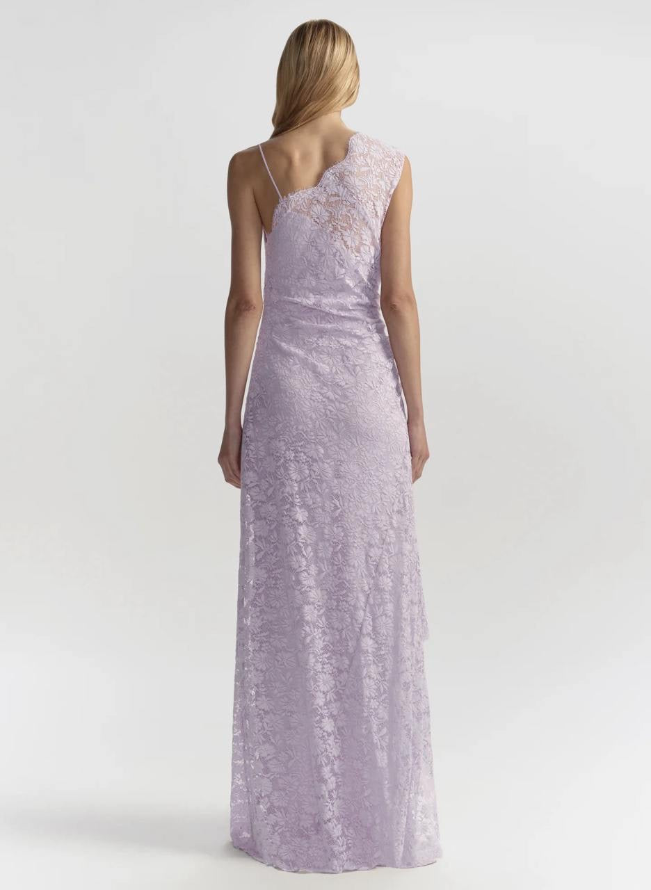 ALC Gia One Shoulder Lace Gown Maxi Dress