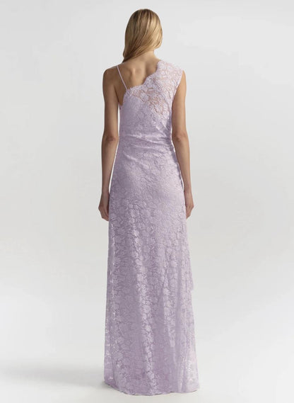 ALC Gia One Shoulder Lace Gown Maxi Dress