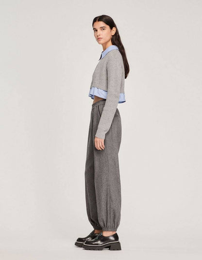 SD Cropped Trompe-L'Oeil Sweater