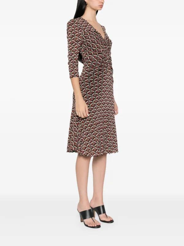 DVF Ivan Reversible Mesh Midi Dress