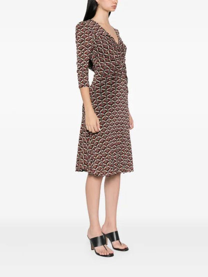 DVF Ivan Reversible Mesh Midi Dress