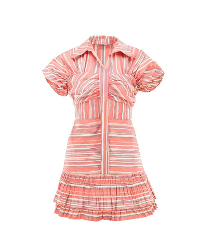 ALX Lera Striped Mini Dress