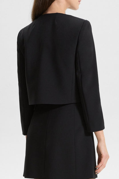 TH Collarless Crepe Jacket