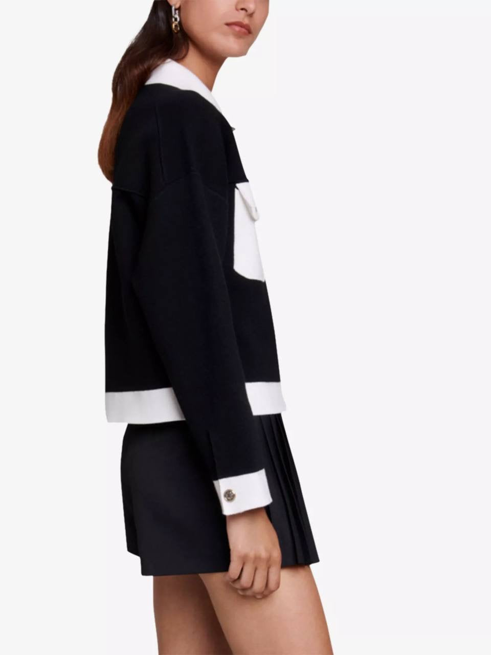 MJ Two Toned Knitted Cardigan