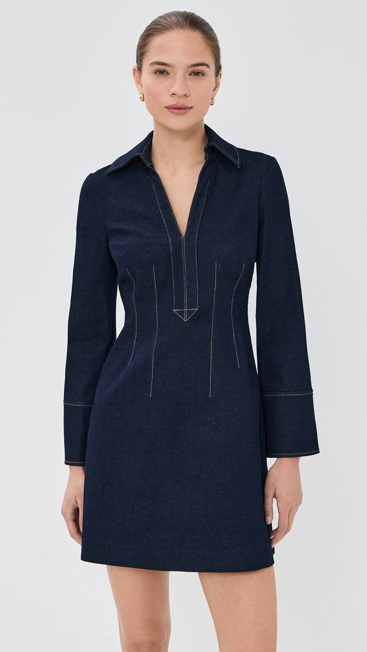 VB Raymond Denim Shirtdress Mini Dress