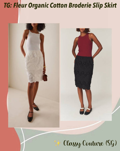 TG Fleur Organic Cotton Broderie Slip Mini Skirt