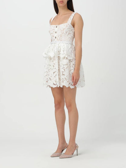 SP White Lace Tiered Mini Dress