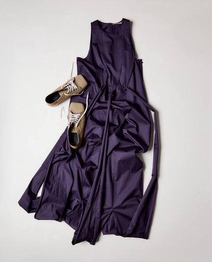 TB Eco Poplin Halter Paneled Midi Dress
