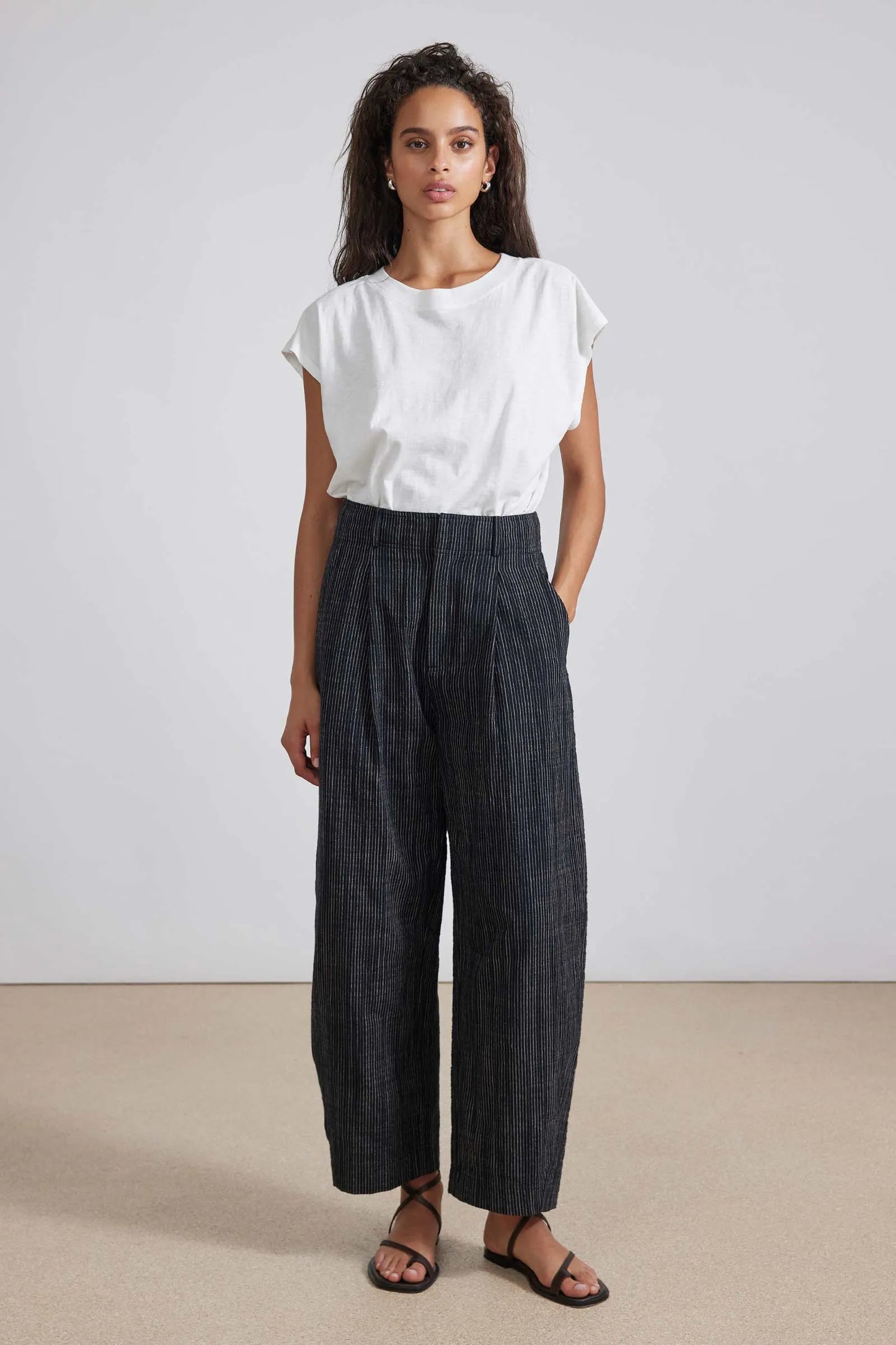 AA Pin Stripe Bari Crop Trouser Pants