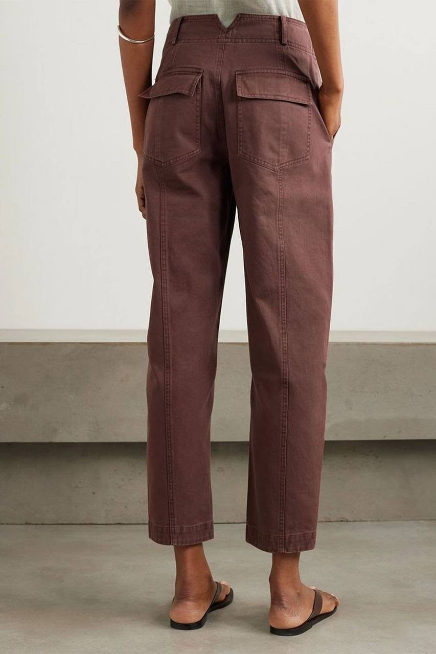 AA Mera Cotton Tapered Barrel High Waist Pants