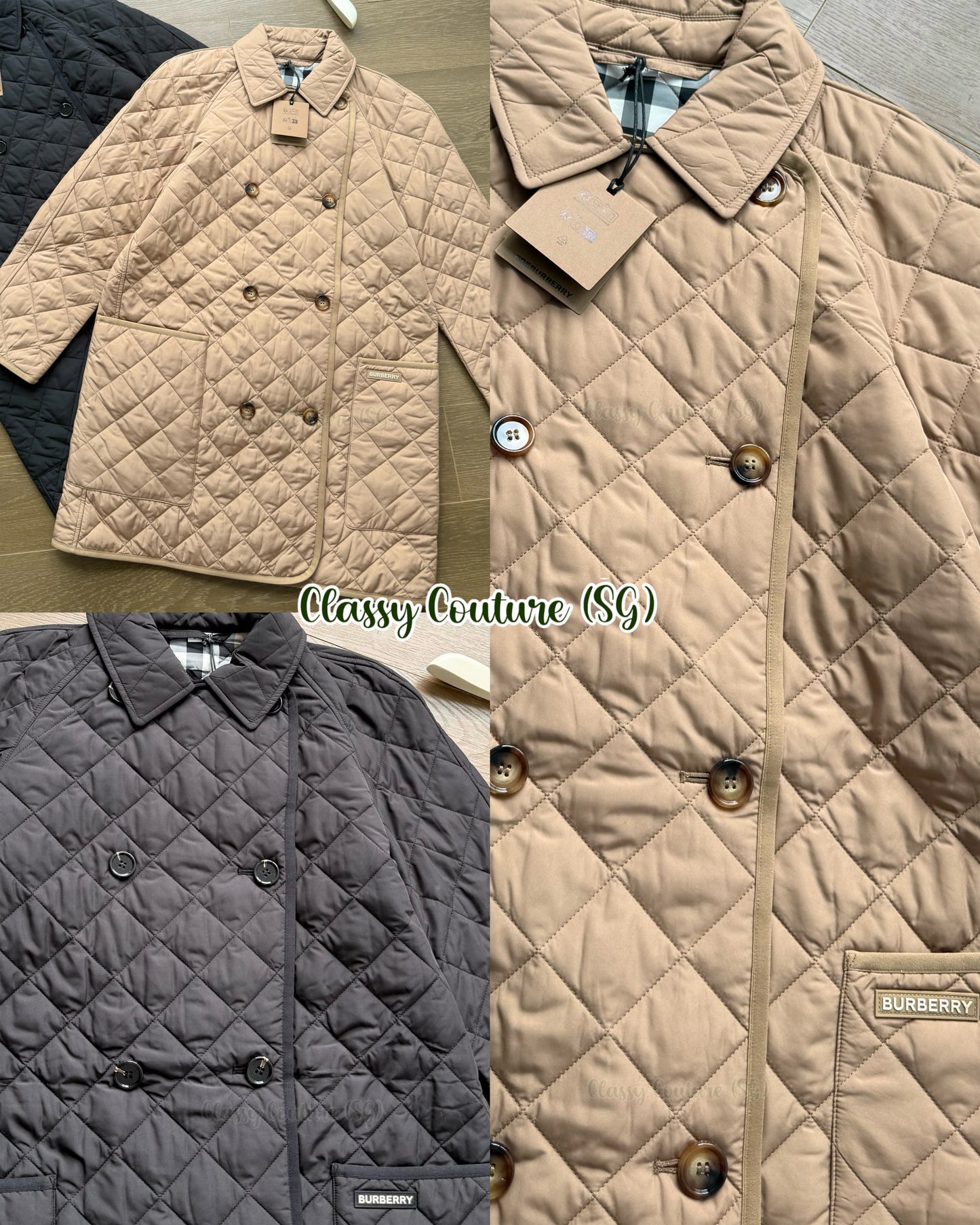 BBR Tything Quilted Short Trench Coat Jackey