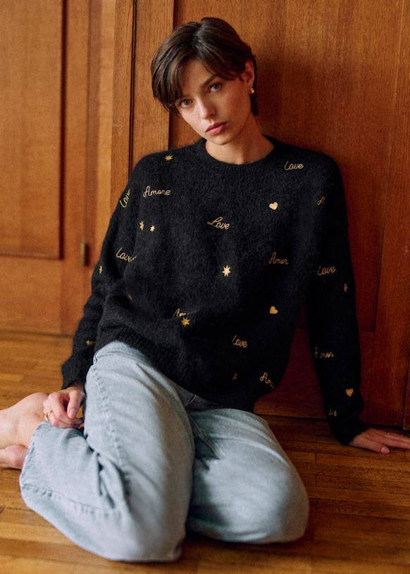 SZ Hope Mohair-Wool blend Good Embroidery Jumper