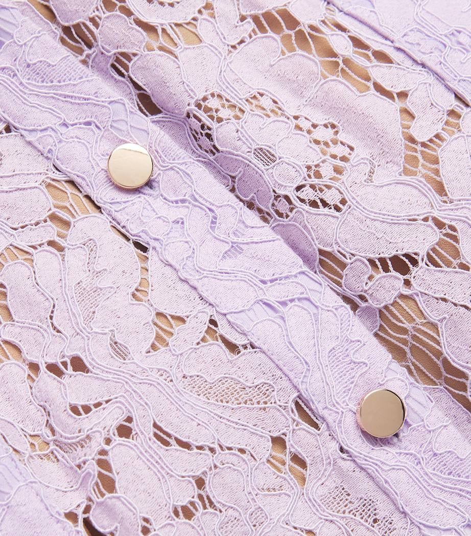 SP Lilac Lace Button Front Midi Dress