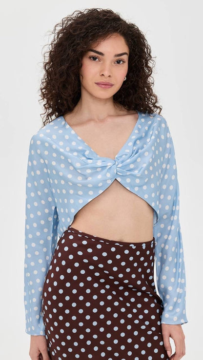 PSE Tillie Long Sleeve Viscose-blend Twist Top