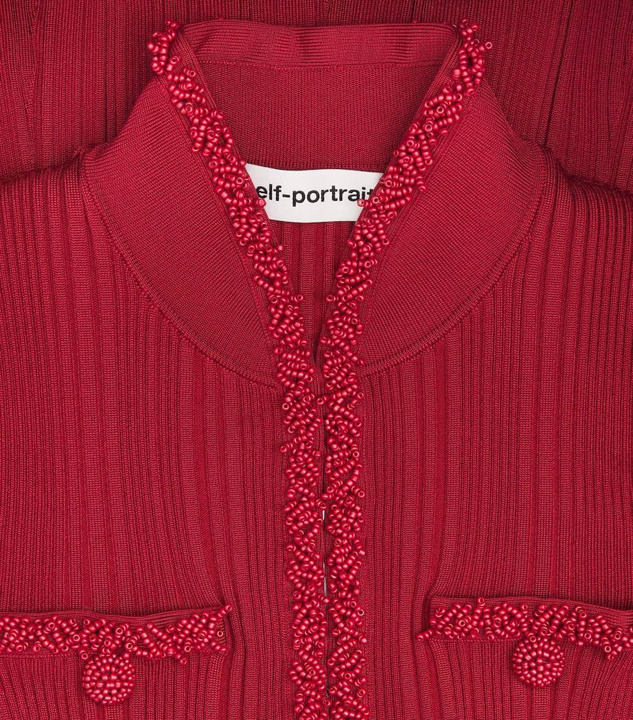 SP Red Knitted Embellished Midi Maxi Dress