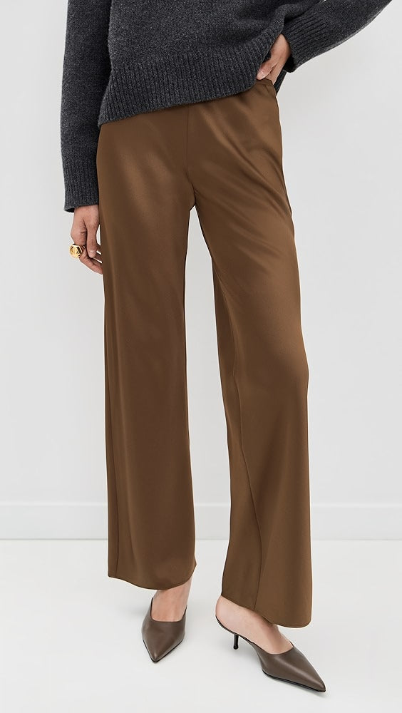 5 Colors! Ref Gale Satin Mid Rise Bias Pant