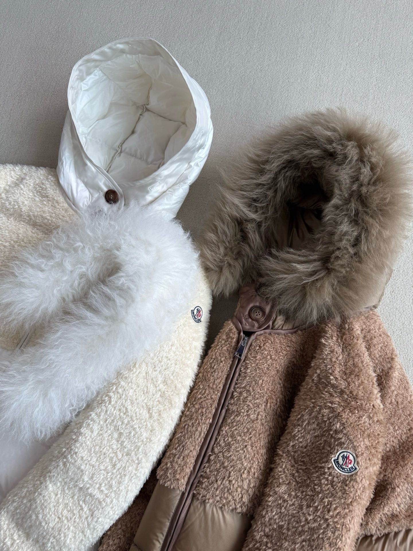 MC Marne Mixed Media Down Jacket with Removable Fur-trimmed Hood