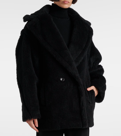 MM Short Teddy Bear Icon Alpaca-Wool-Silk Coat Jacket