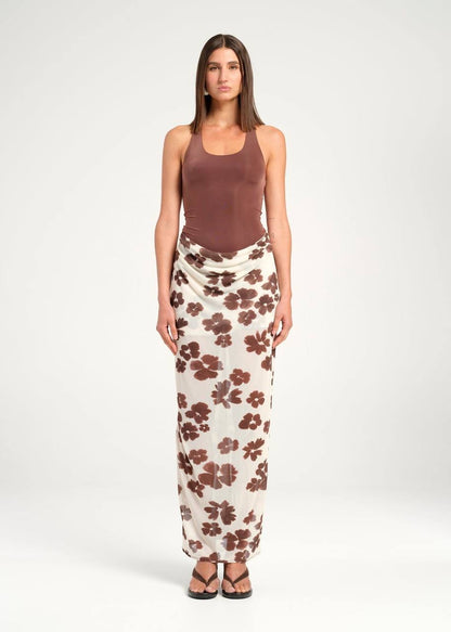 BN Piper Bodysuit Maxi Dress in Coco Blossom
