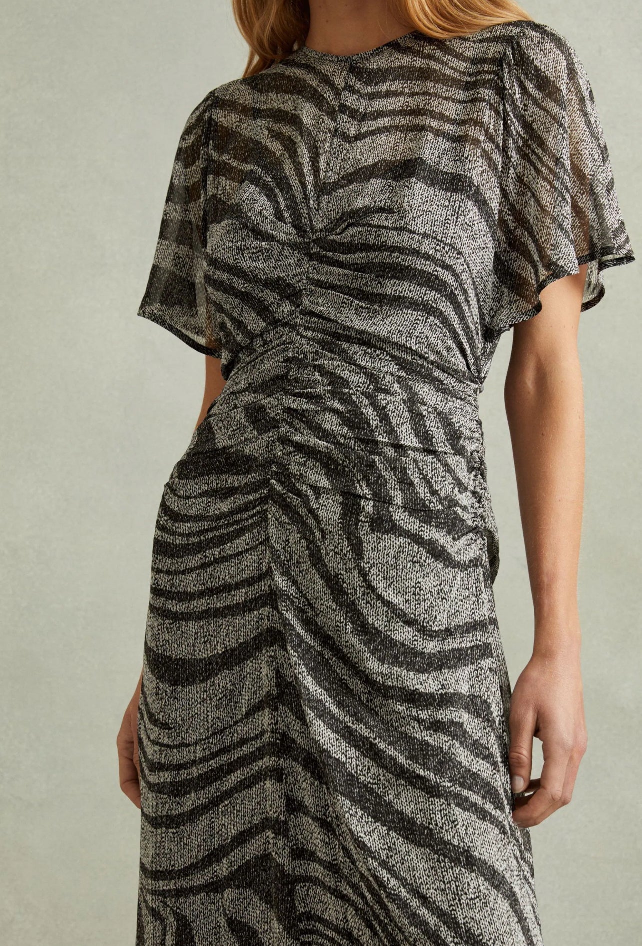 RS Tabitha Animal Printed Viscose Midi Dress