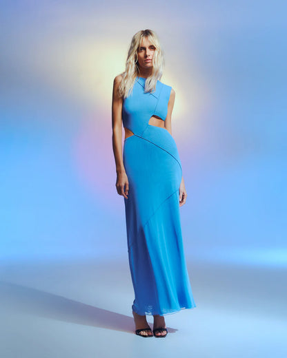 MS Salli Mesh Cut Out Maxi Dress