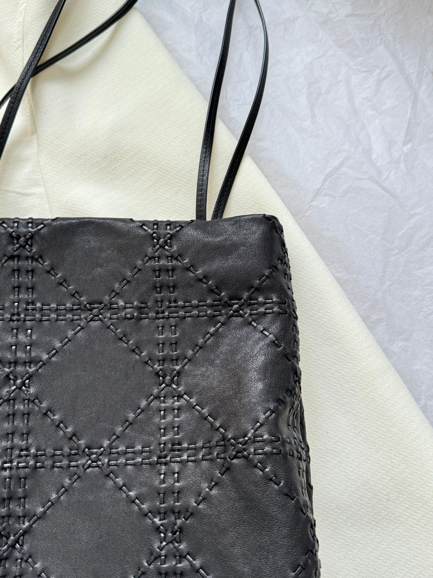 TR Lilou Woven Lambskin Leather Tote Bag