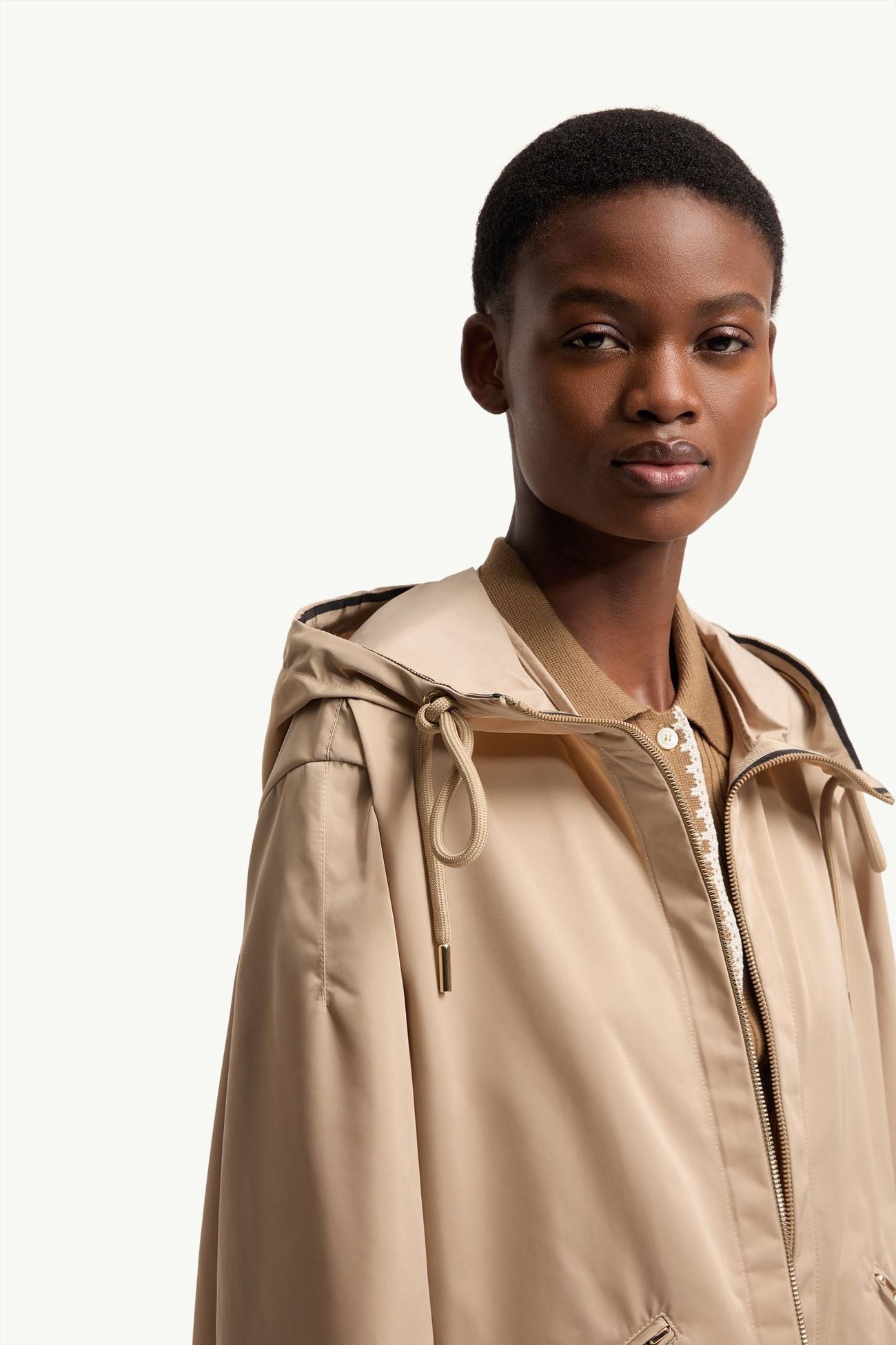 3 Colors! MC Cassiopea Hooded Micro Gabardine Jacket