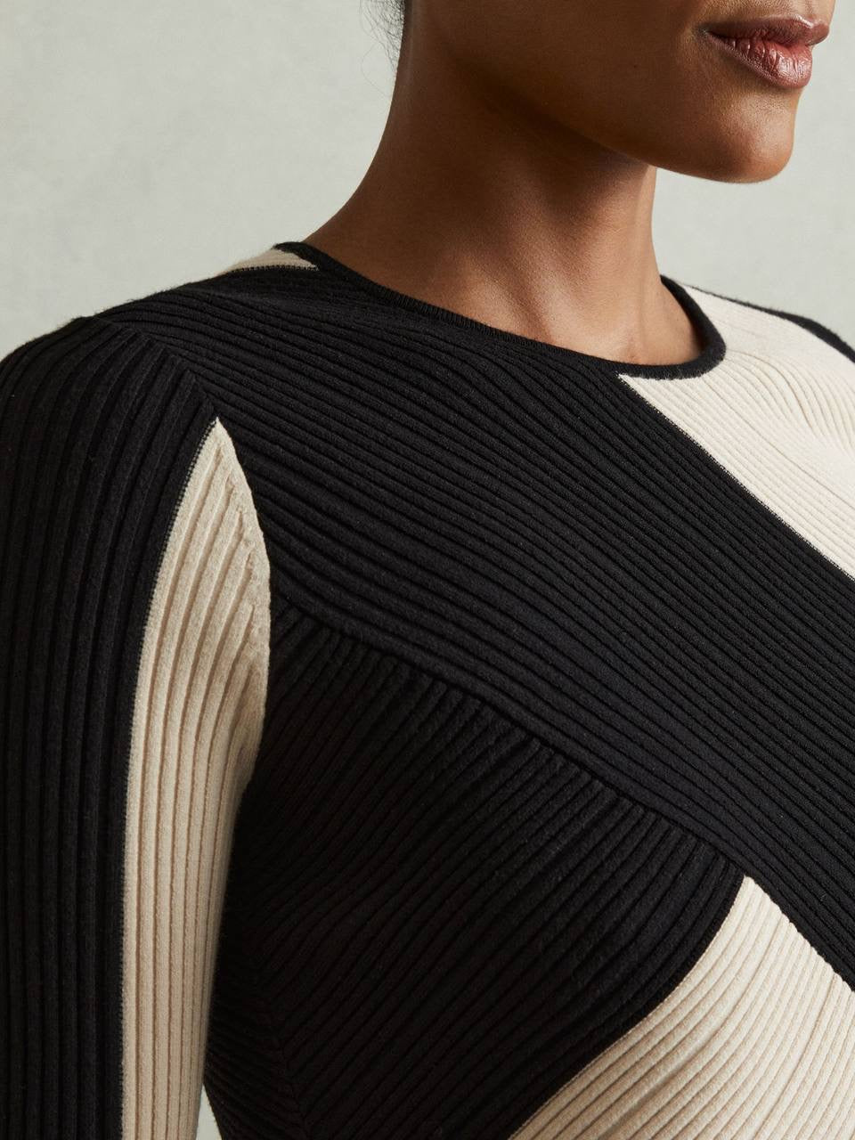 RS Jem Knitted Colorblock Midi Dress