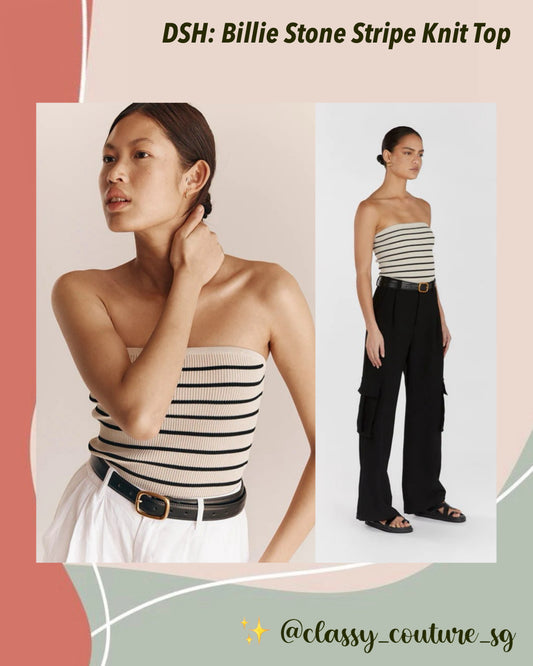 DSH Billie Stone Stripe Knit Tube Top