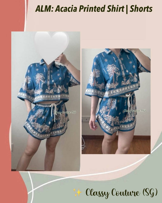 ALM Acacia Linen Cropped Shirt | Shorts | Set
