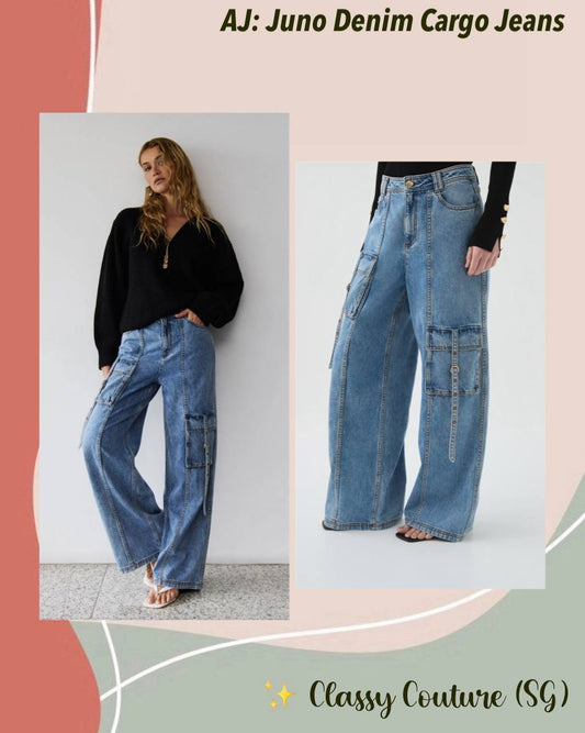 AJ Juno Denim Cargo Jeans