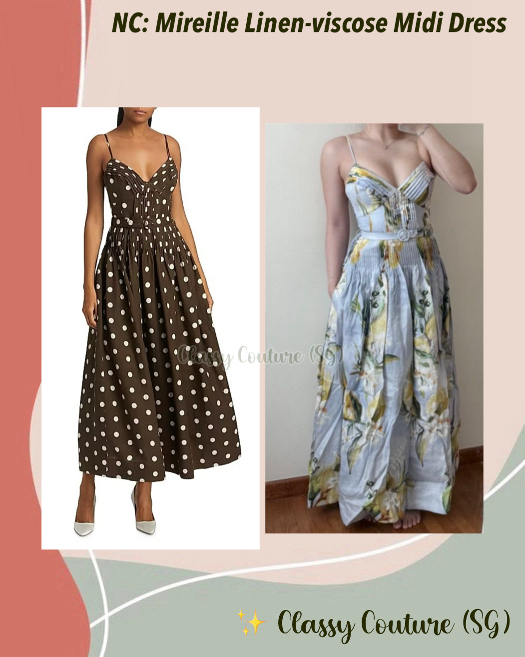 NC Mireille Linen-viscose Midi Dress