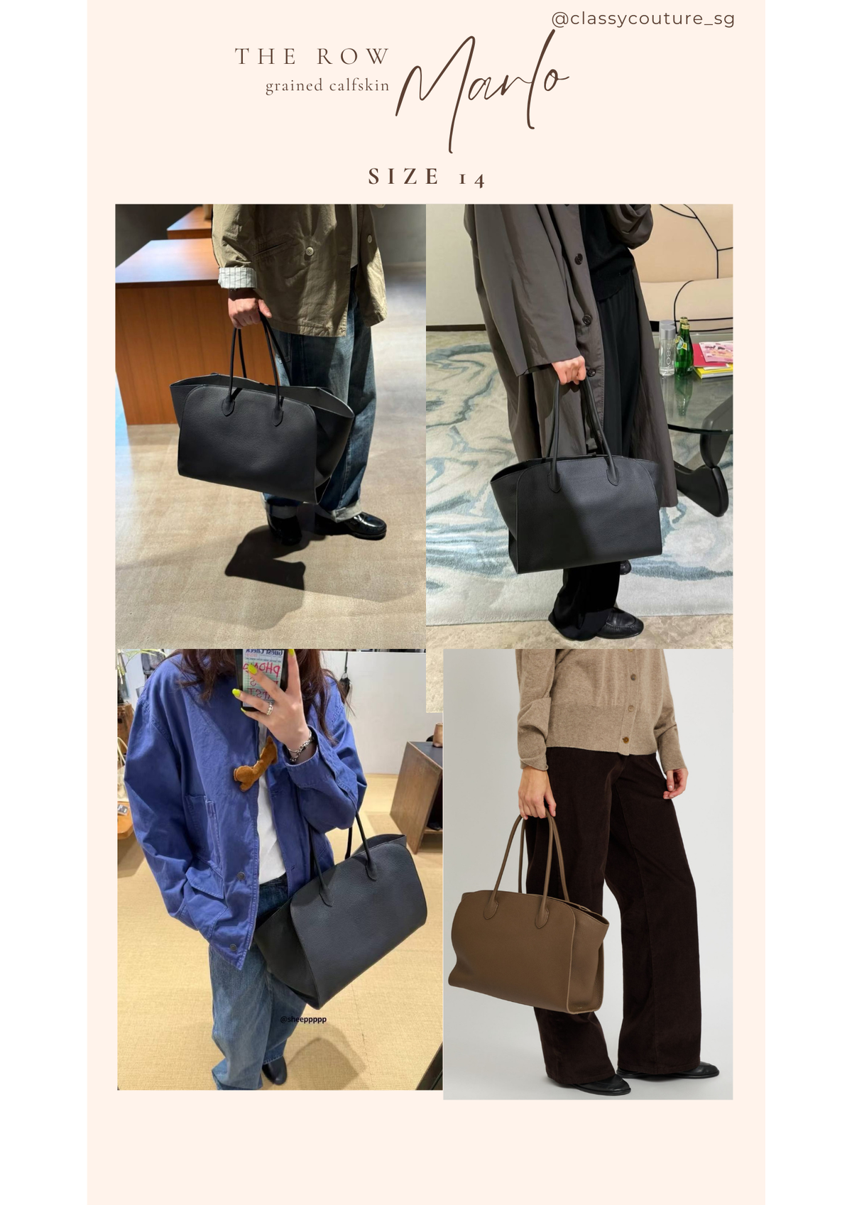 3 Colors! TR Marlo 12/14/17 Bag in Matte Grained Calfskin Leather