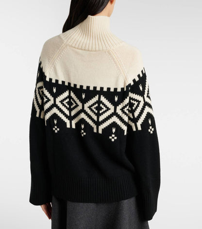 ATZ Hamilton Fair Isle Merino Wool Turtleneck Sweater