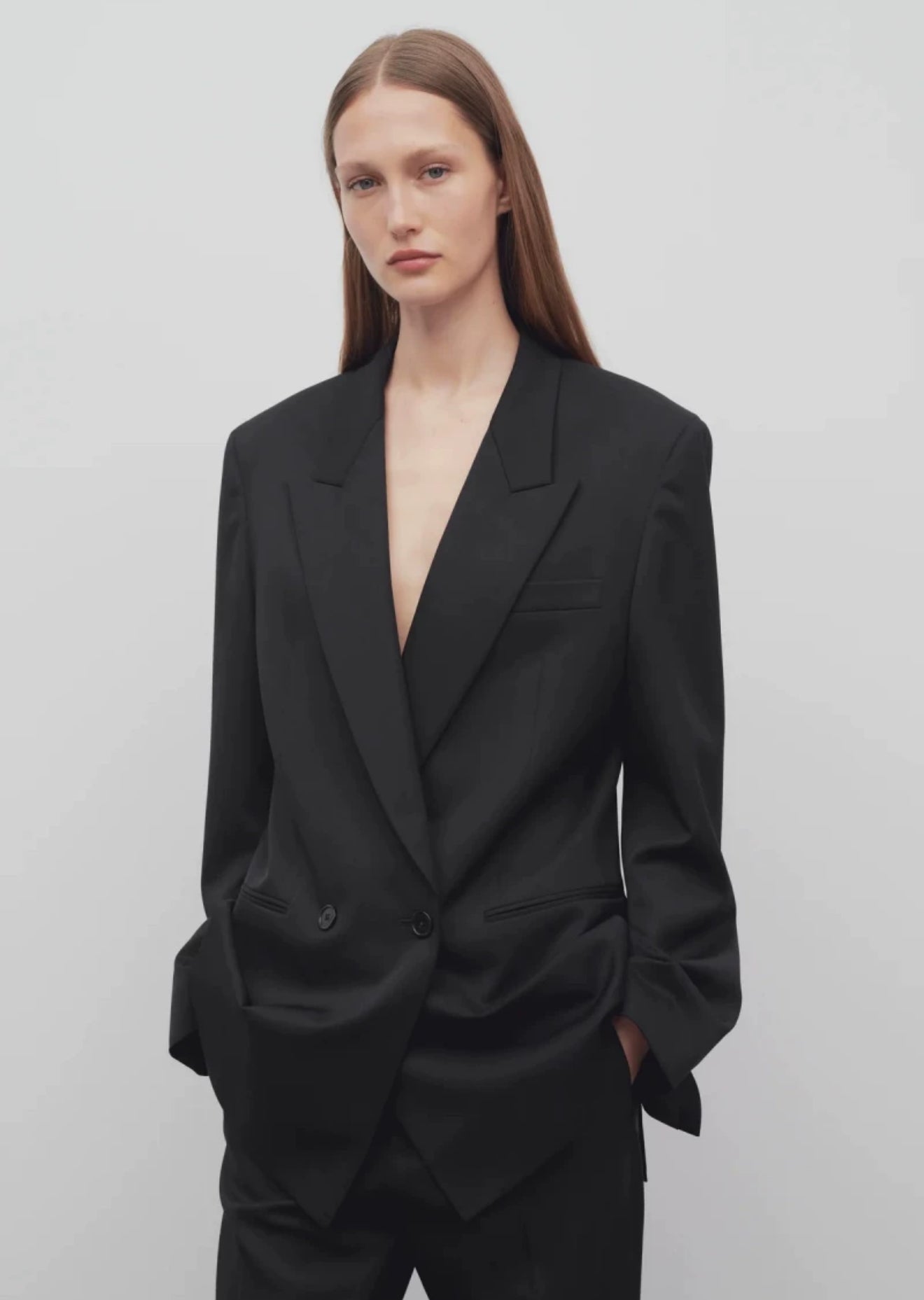 TR Lumis Oversized Wool-Twill Jacket Blazer